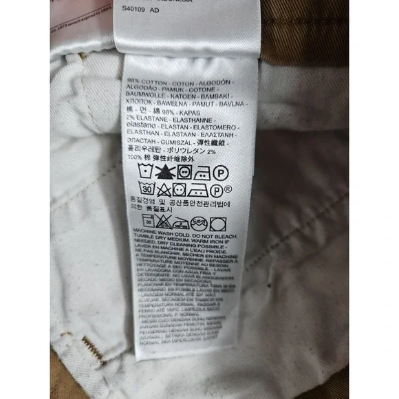 Levis Straight Stretch Chino Pants Mens 36x30 Khaki - Picture 10 of 13